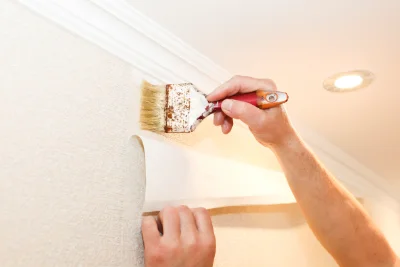 Pose de papier peint à Dry — revêtements muraux et toiles de verre